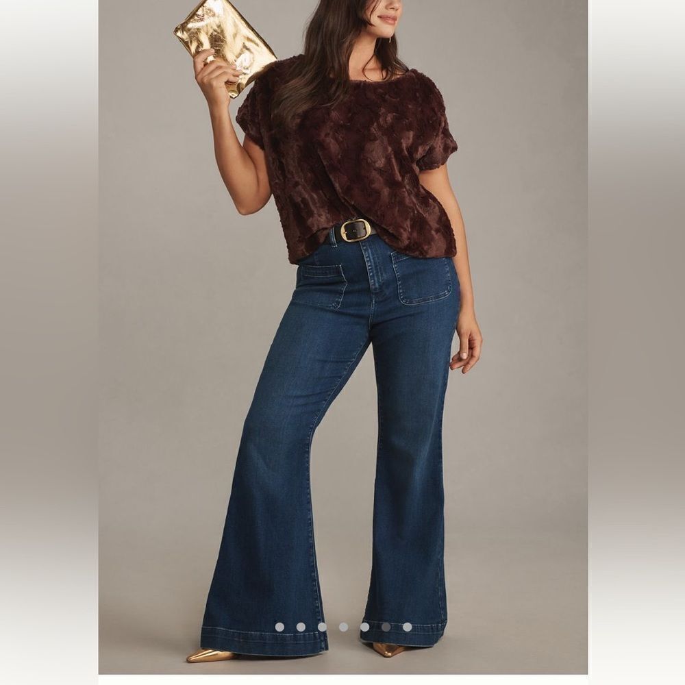 Maeve Faux- Fur Tee - Picture 6 of 7